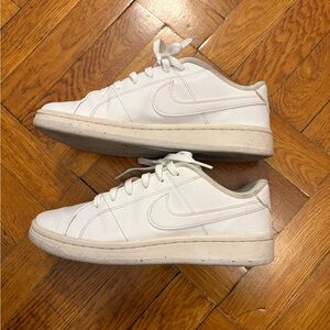 Nike White and Tan Low-Top Sneakers